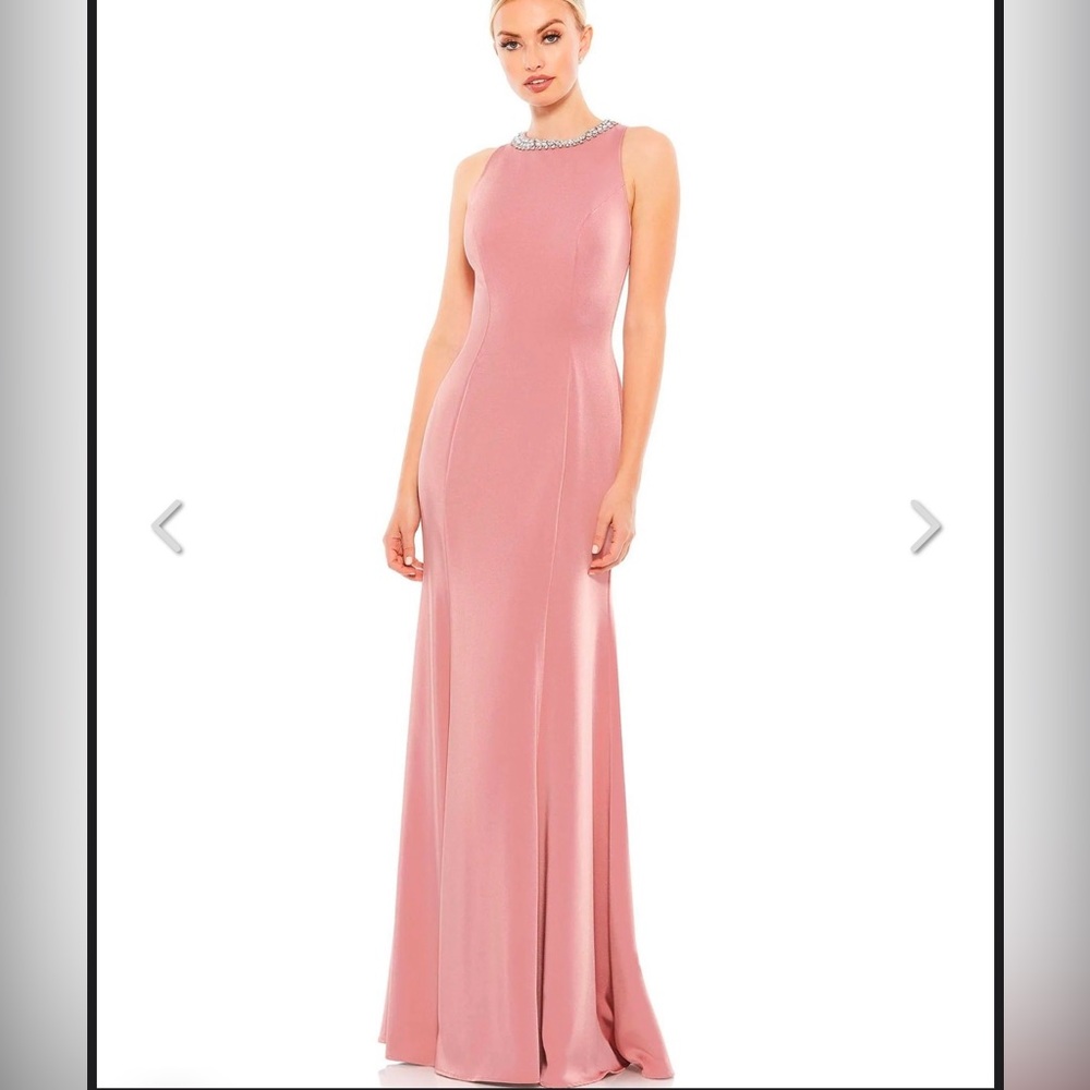 Mac Duggal 49093 Long Formal Trumpet Evening Dress Pink 4